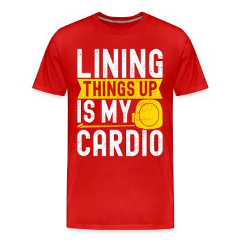 liesenleger floor layer - Men's Premium Organic T-Shirt - red - Front - Damien (186cm)