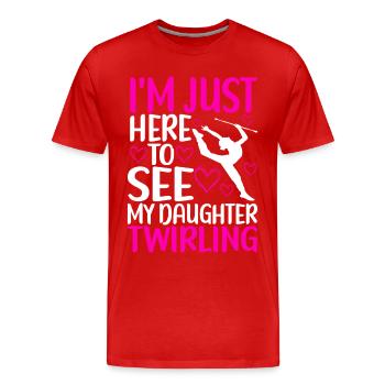 Majorette Gymnastics Majorettes Baton Twirling - Men's Premium Organic T-Shirt - red - Front - Damien (186cm)