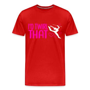 Majorette Gymnastics Majorettes Baton Twirling - Men's Premium Organic T-Shirt - red - Front - Damien (186cm)