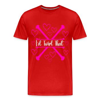 Majorette Gymnastics Majorettes Baton Twirling - Men's Premium Organic T-Shirt - red - Front - Damien (186cm)