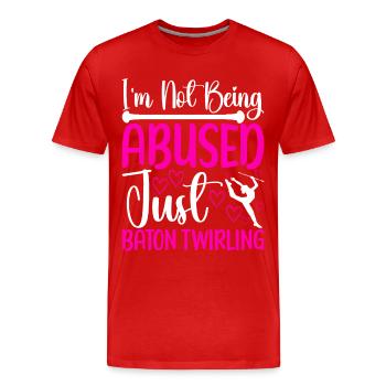 Majorette Gymnastics Majorettes Baton Twirling - Men's Premium Organic T-Shirt - red - Front - Damien (186cm)