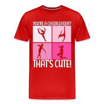Majorette Gymnastics Majorettes Baton Twirling - Men's Premium Organic T-Shirt - red - Front - Damien (186cm)