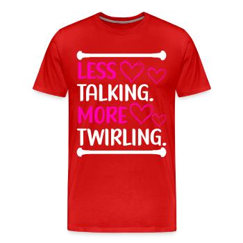 Majorette Gymnastics Majorettes Baton Twirling - Men's Premium Organic T-Shirt - red - Front - Damien (186cm)