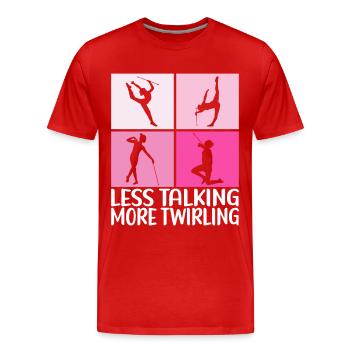 Majorette Gymnastics Majorettes Baton Twirling - Men's Premium Organic T-Shirt - red - Front - Damien (186cm)