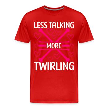 Majorette Gymnastics Majorettes Baton Twirling - Men's Premium Organic T-Shirt - red - Front - Damien (186cm)