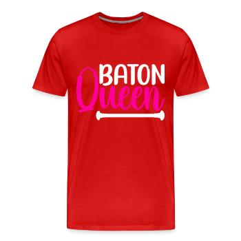 Majorette Gymnastics Majorettes Baton Twirling - Men's Premium Organic T-Shirt - red - Front - Damien (186cm)