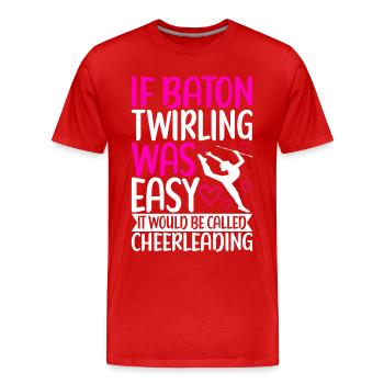 Majorette Gymnastics Majorettes Baton Twirling - Men's Premium Organic T-Shirt - red - Front - Damien (186cm)