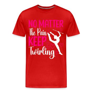 Majorette Gymnastics Majorettes Baton Twirling - Men's Premium Organic T-Shirt - red - Front - Damien (186cm)