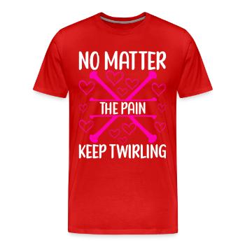 Majorette Gymnastics Majorettes Baton Twirling - Men's Premium Organic T-Shirt - red - Front - Damien (186cm)