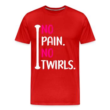 Majorette Gymnastics Majorettes Baton Twirling - Men's Premium Organic T-Shirt - red - Front - Damien (186cm)