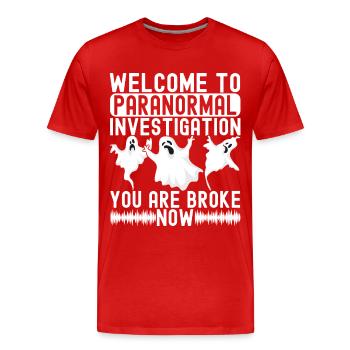 Paranormaler Ermittler Geister Jagen - Männer Premium Bio T-Shirt - Rot - Vorne - Damien (186cm)