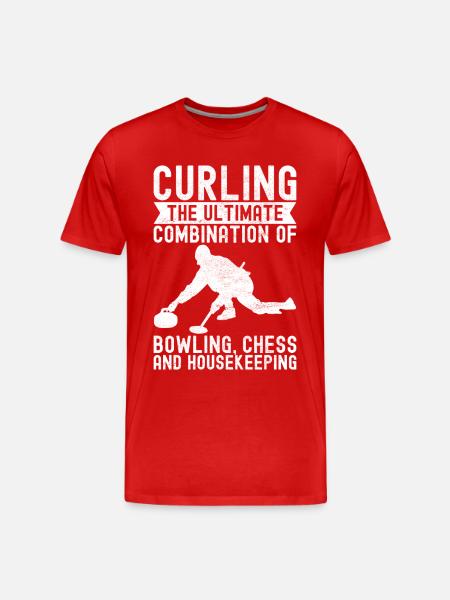 Curling Curling Players - Men's Premium Organic T-Shirt - red