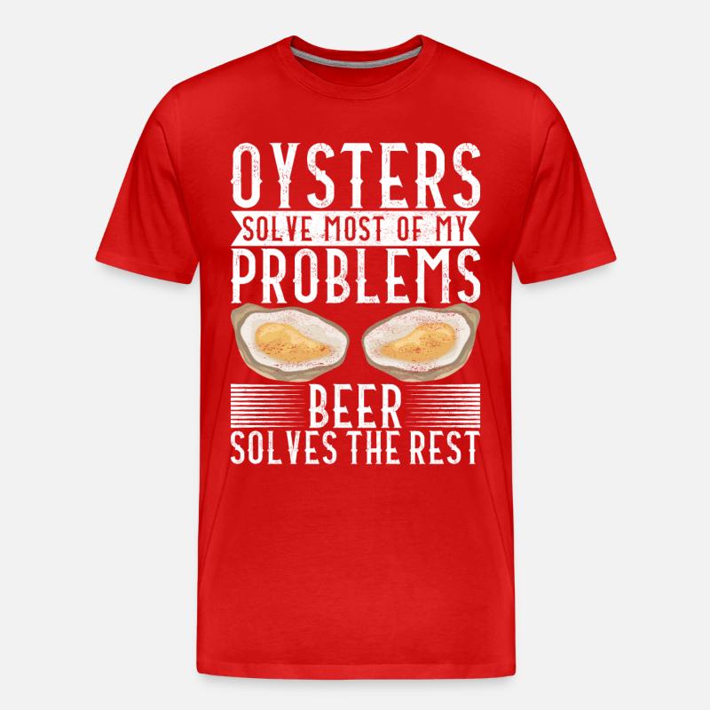 Austern Austernliebhaber - Männer Premium Bio T-Shirt - Rot