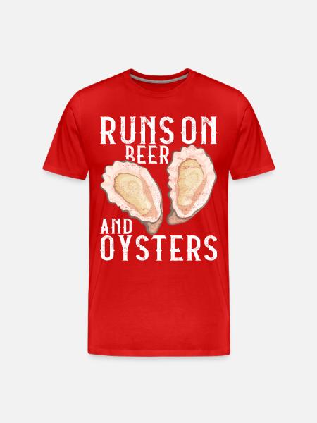 Oysters Oyster Lovers - Men's Premium Organic T-Shirt - red