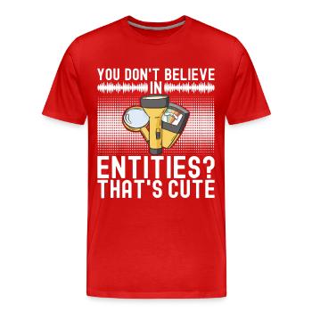 Paranormaler Ermittler Geister Jagen - Männer Premium Bio T-Shirt - Rot - Vorne - Damien (186cm)