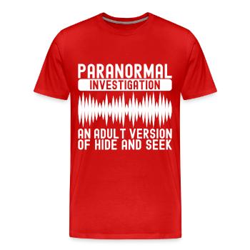 Paranormaler Ermittler Geister Jagen - Männer Premium Bio T-Shirt - Rot - Vorne - Damien (186cm)