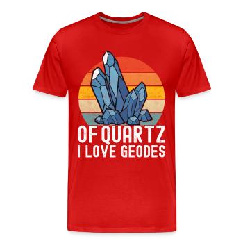 Geologe Geologie - Männer Premium Bio T-Shirt - Rot - Vorne - Damien (186cm)