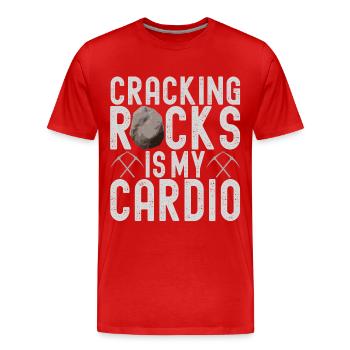 Geologe Geologie - Männer Premium Bio T-Shirt - Rot - Vorne - Damien (186cm)