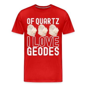 Geologe Geologie - Männer Premium Bio T-Shirt - Rot - Vorne - Damien (186cm)