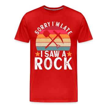 Geologe Geologie - Männer Premium Bio T-Shirt - Rot - Vorne - Damien (186cm)