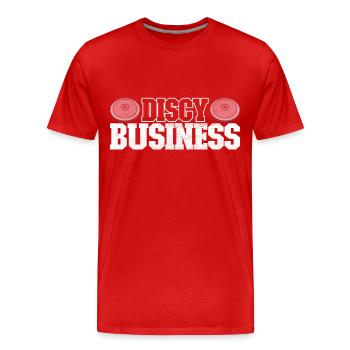 Lancer du disque Lancer du disque - T-shirt bio Premium Homme - rouge - Devant - Damien (186cm)