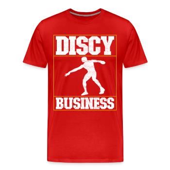 Lancer du disque Lancer du disque - T-shirt bio Premium Homme - rouge - Devant - Damien (186cm)