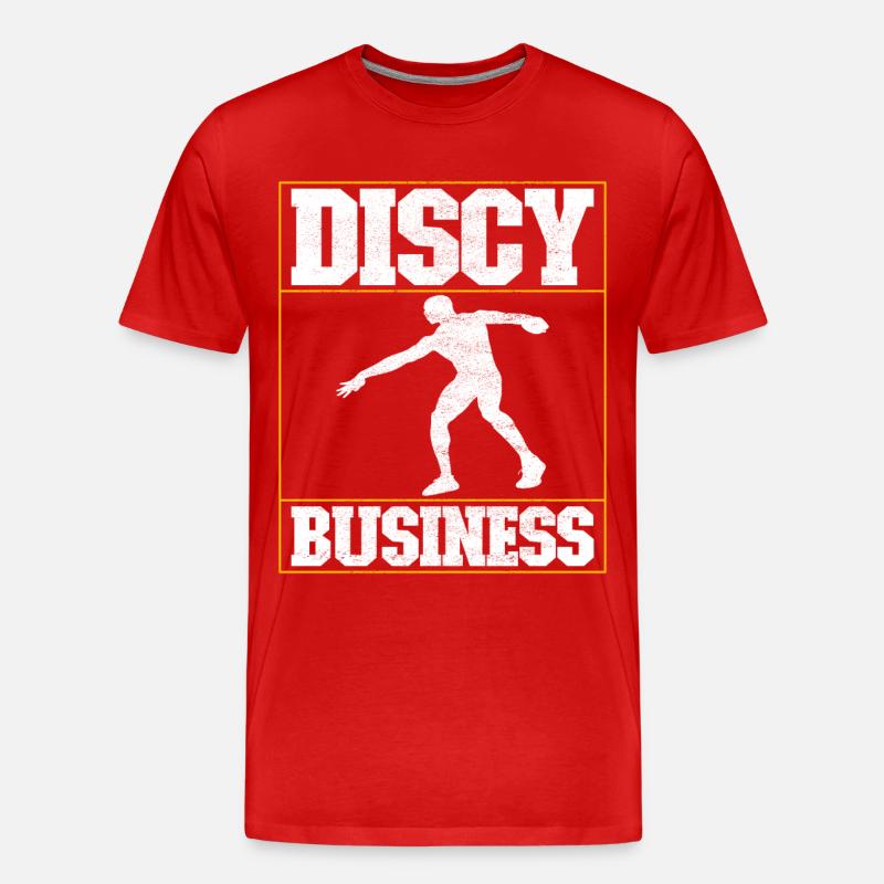 Diskuswerfer Diskuswurf - Männer Premium Bio T-Shirt - Rot