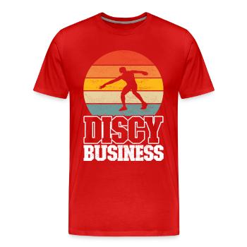 Lancer du disque Lancer du disque - T-shirt bio Premium Homme - rouge - Devant - Damien (186cm)