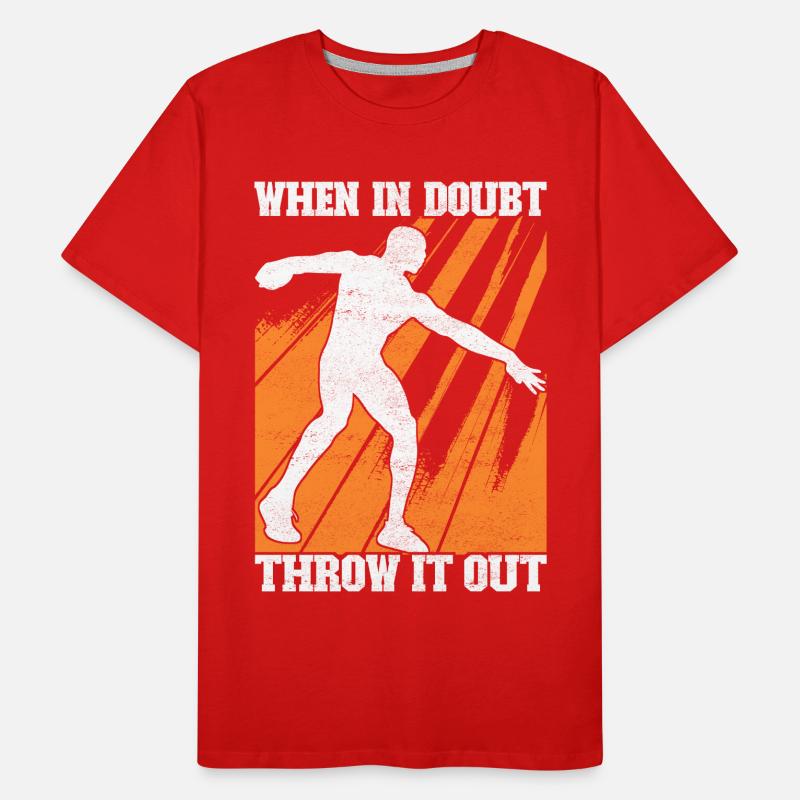 Diskuswerfer Diskuswerfen Männer Premium Bio T-Shirt