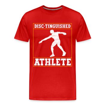 Discus thrower discus throw - Men's Premium Organic T-Shirt - red - Front - Damien (186cm)