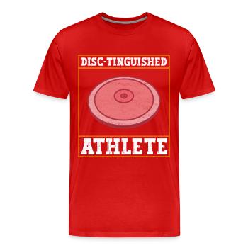 Discus thrower discus throw - Men's Premium Organic T-Shirt - red - Front - Damien (186cm)