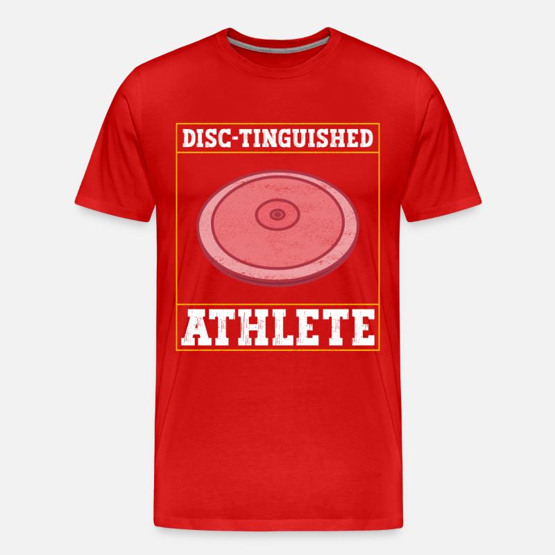 Diskuswerfer Diskuswerfen - Männer Premium Bio T-Shirt - Rot