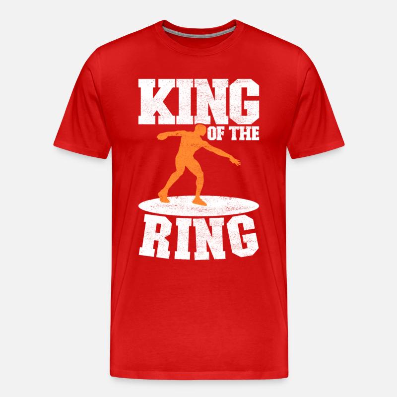 Diskuswerfer Diskuswerfen - Männer Premium Bio T-Shirt - Rot