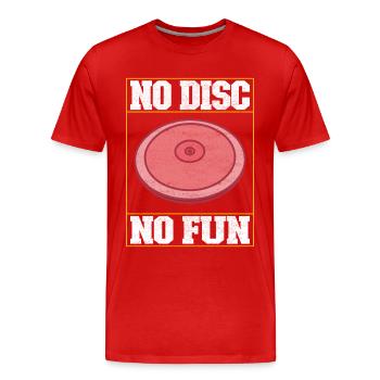 Diskuswerfer Diskuswerfen - Männer Premium Bio T-Shirt - Rot - Vorne - Damien (186cm)