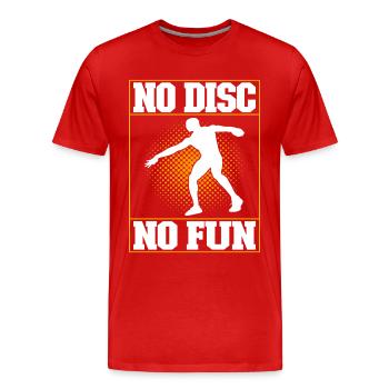 Discus thrower discus throw - Men's Premium Organic T-Shirt - red - Front - Damien (186cm)