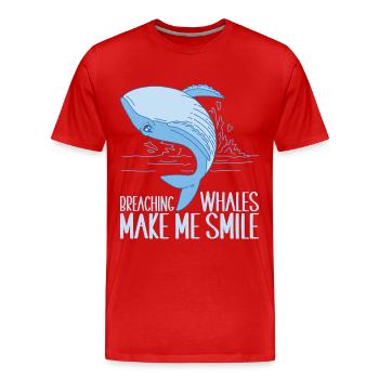 Whales Whale - Men's Premium Organic T-Shirt - red - Front - Damien (186cm)