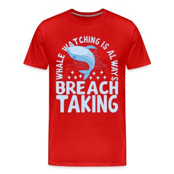 Whales Whale - Men's Premium Organic T-Shirt - red - Front - Damien (186cm)