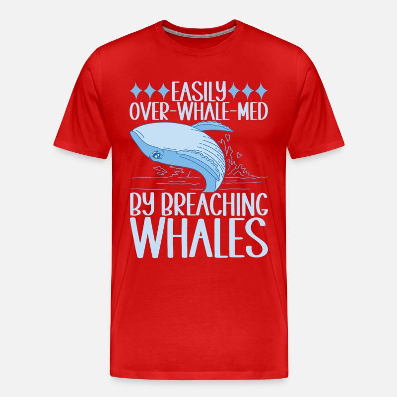 Wale Walfisch - Männer Premium Bio T-Shirt - Rot