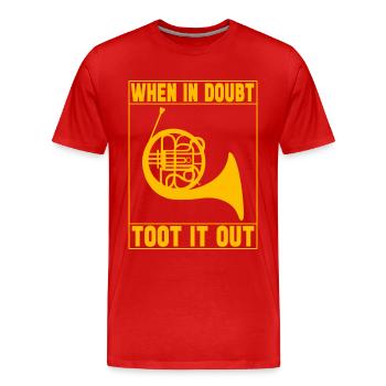 Cor Cuivres - T-shirt bio Premium Homme - rouge - Devant - Damien (186cm)