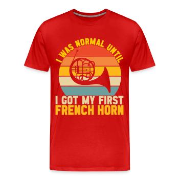 Cor Cuivres - T-shirt bio Premium Homme - rouge - Devant - Damien (186cm)