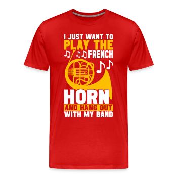 Cor Cuivres - T-shirt bio Premium Homme - rouge - Devant - Damien (186cm)