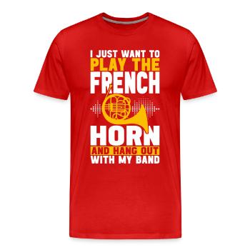 Cor Cuivres - T-shirt bio Premium Homme - rouge - Devant - Damien (186cm)