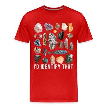 Geologe Geologie - Männer Premium Bio T-Shirt - Rot - Vorne - Damien (186cm)