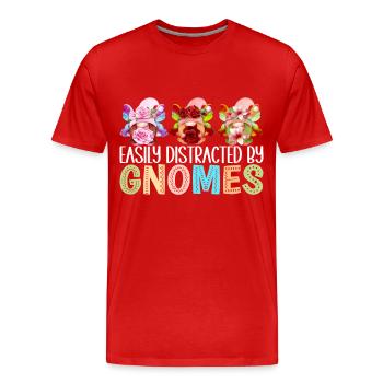 Gartenzwerge Gartenarbeit - Männer Premium Bio T-Shirt - Rot - Vorne - Damien (186cm)