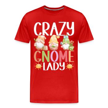 Garden Gnomes Gardening - Men's Premium Organic T-Shirt - red - Front - Damien (186cm)