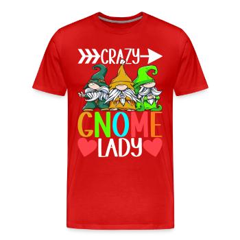 Garden Gnomes Gardening - Men's Premium Organic T-Shirt - red - Front - Damien (186cm)