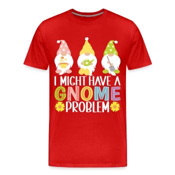 Gartenzwerge Gartenarbeit - Männer Premium Bio T-Shirt - Rot - Vorne - Damien (186cm)
