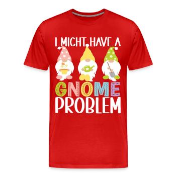 Garden Gnomes Gardening - Men's Premium Organic T-Shirt - red - Front - Damien (186cm)
