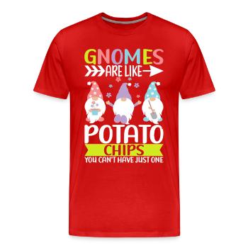 Gartenzwerge Gartenarbeit - Männer Premium Bio T-Shirt - Rot - Vorne - Damien (186cm)