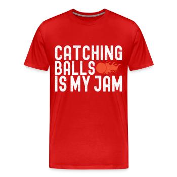 Ballon chasseur Ballon chasseur - T-shirt bio Premium Homme - rouge - Devant - Damien (186cm)